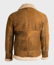 Aviator Men’s Brown Sheepskin Shearling B3 Bomber Leather Jacket
