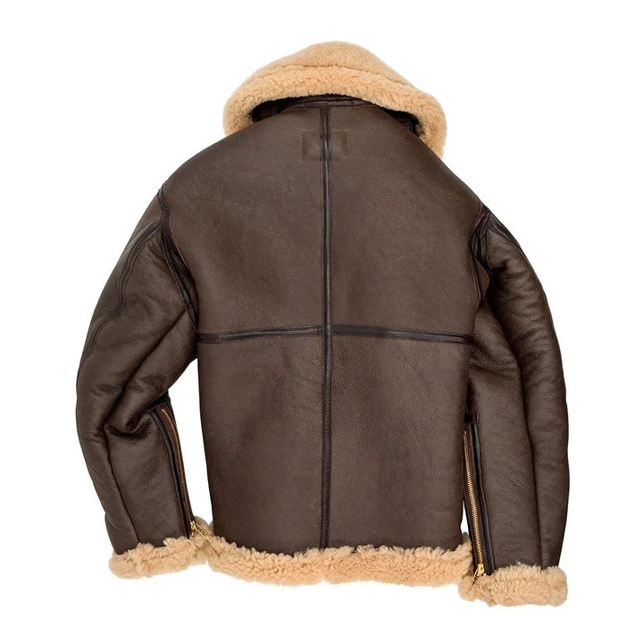 Classic RAF Sheepskin B3 Lather Bomber Jacket