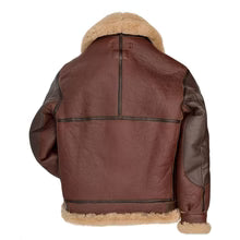 Men’s B-3 Bomber 1941 Pearl Harbor Brown Shearling Leather Jacket"