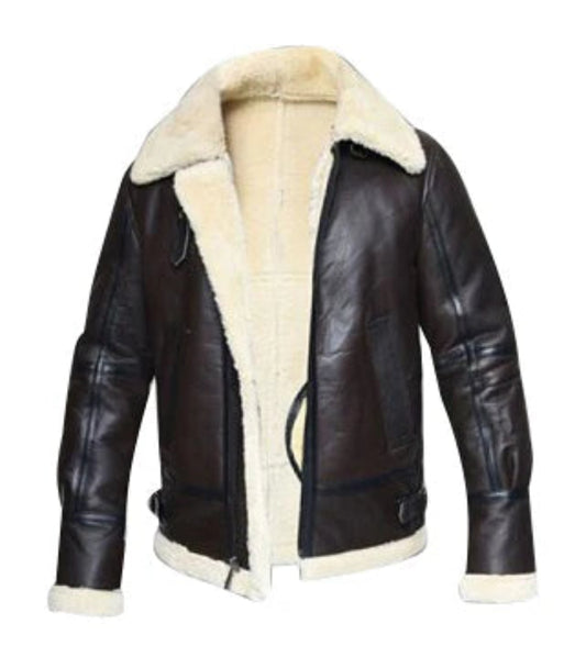 WWII B3 Sheepskin Bomber Jacket – Classic Pilot Style Leather Jacket