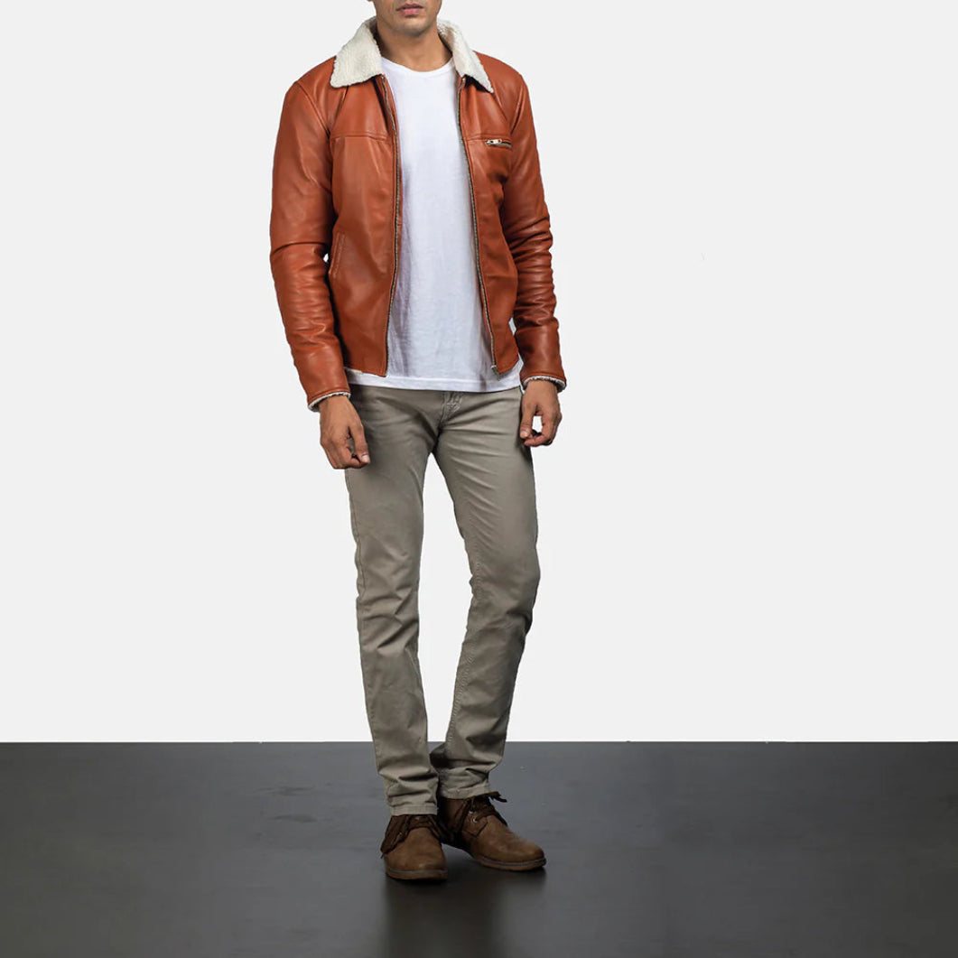 Tan Shearling Jacket for Men – Dan Frost Edition