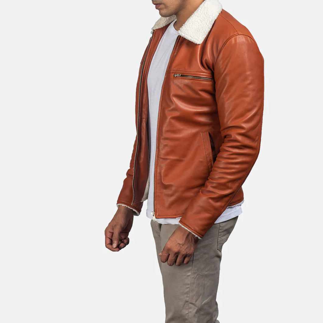 Tan Shearling Jacket for Men – Dan Frost Edition