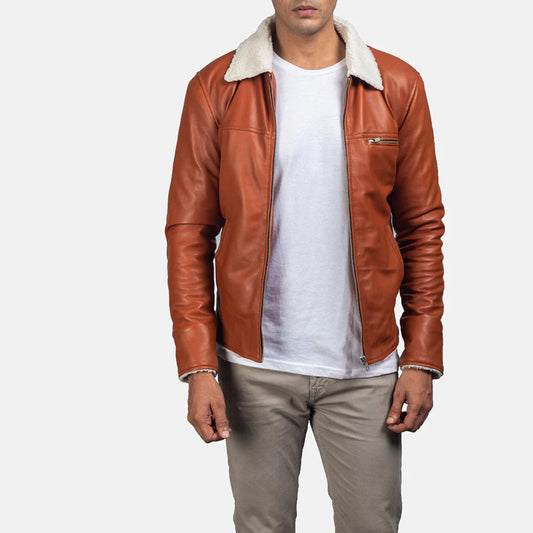 Tan Shearling Jacket for Men – Dan Frost Edition