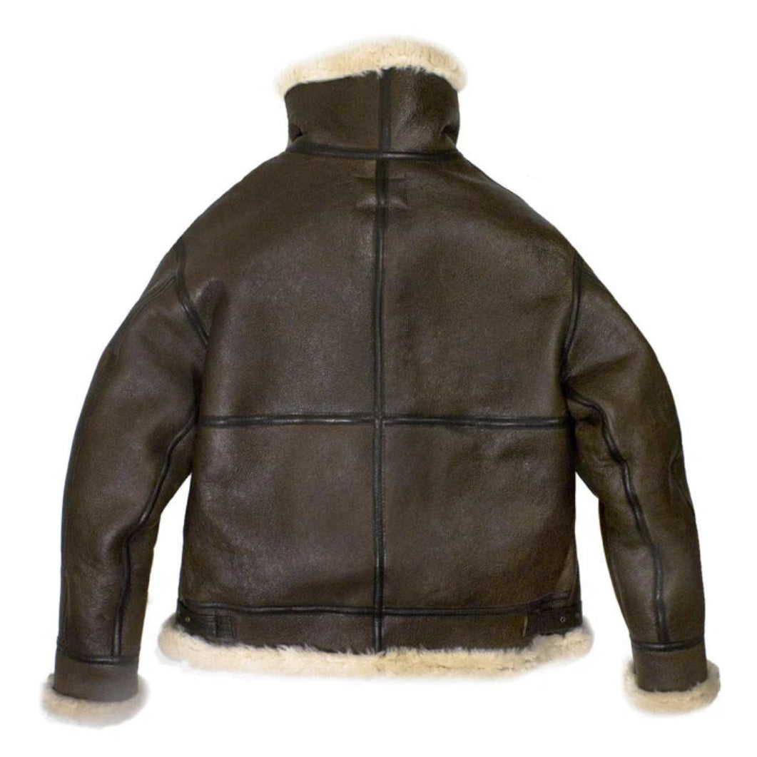 B-3 Bomber Jacket for Men – Brown Genuine Leather Flight Style