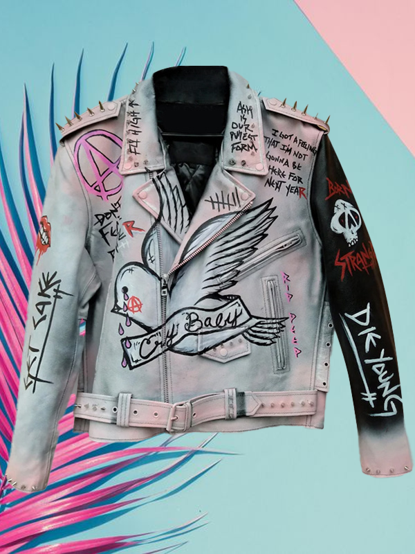 Rhythmz Lil Peep Jacket | Crybaby Leather Jacket (Peep Tribute)