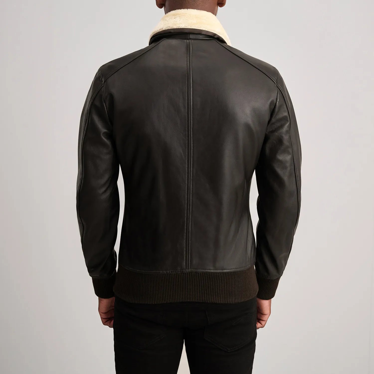 Airin G-1 Leather Bomber Jacket – Brown & Cream Classic for Men