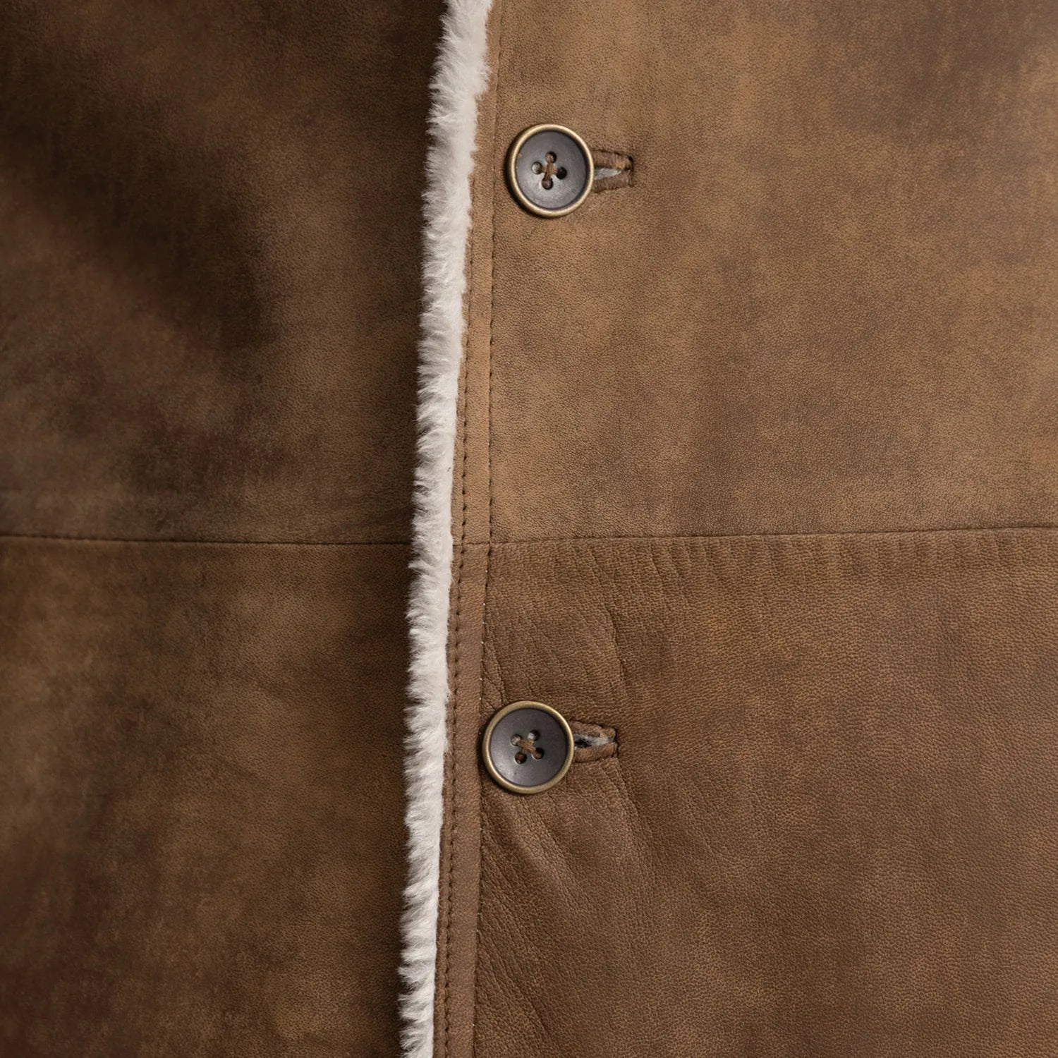 Brown  Shearling Leather Jacket  Classic Men’s Outerwear