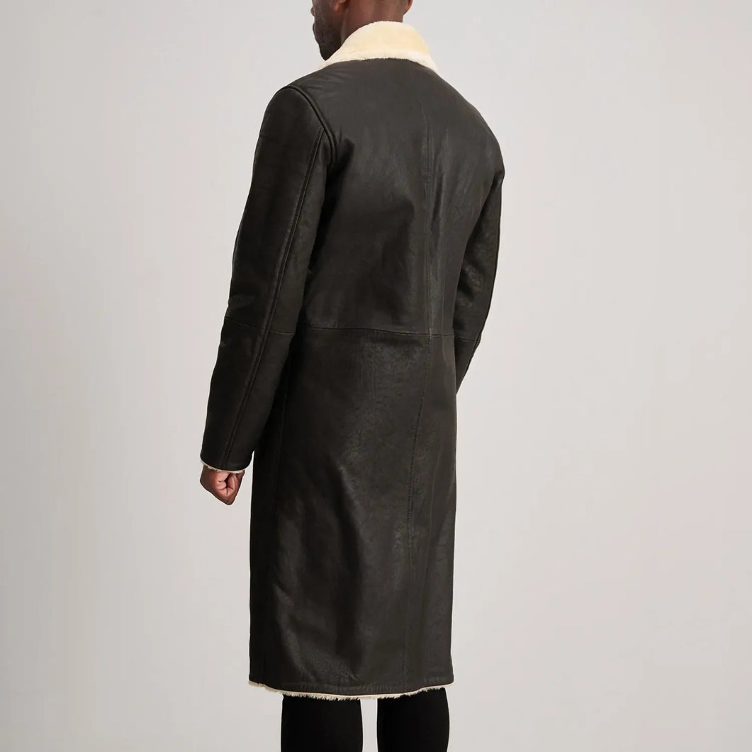 Kolby Brown Shearling Coat – Men’s Suede Winter Outerwear