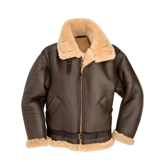 Classic RAF Sheepskin B3 Lather Bomber Jacket