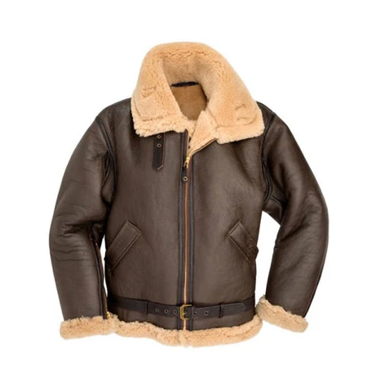 Classic RAF Sheepskin B3 Lather Bomber Jacket