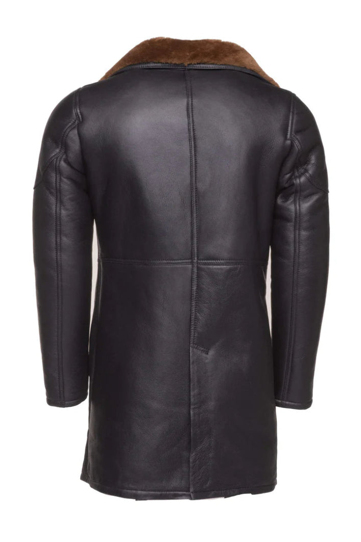 Men’s Shearling Trench Coat – Inspired by Ryan Gosling’s Blade Runner 2049