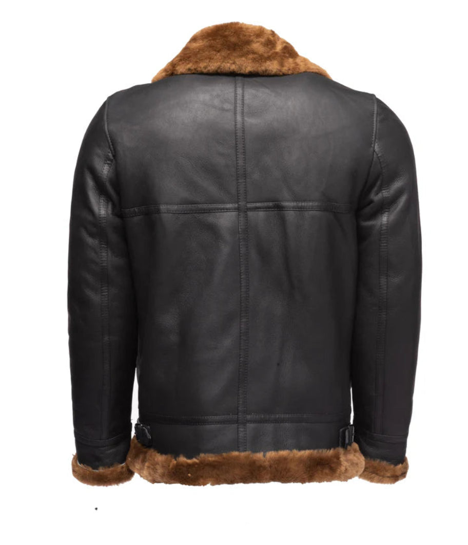 Ginger Brown B3 Bomber Jacket – Classic Sheepskin Shearling Outerwear