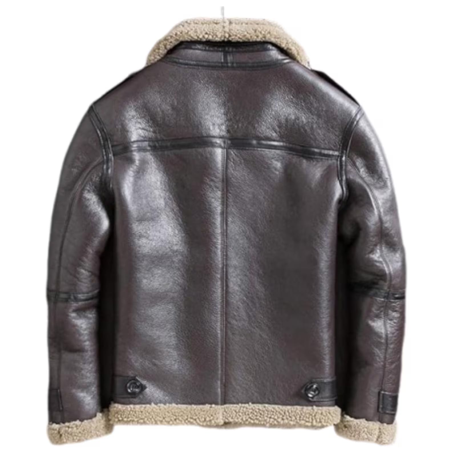 Mens leather bomber jacket Brown leather aviator jacket