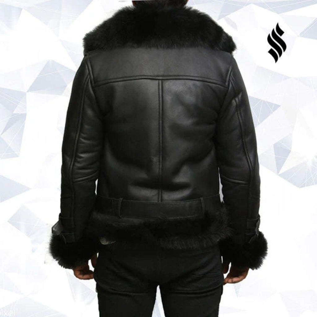 Authentic Toscana Sheepskin Aviator Jacket for Men – Shearling Lined