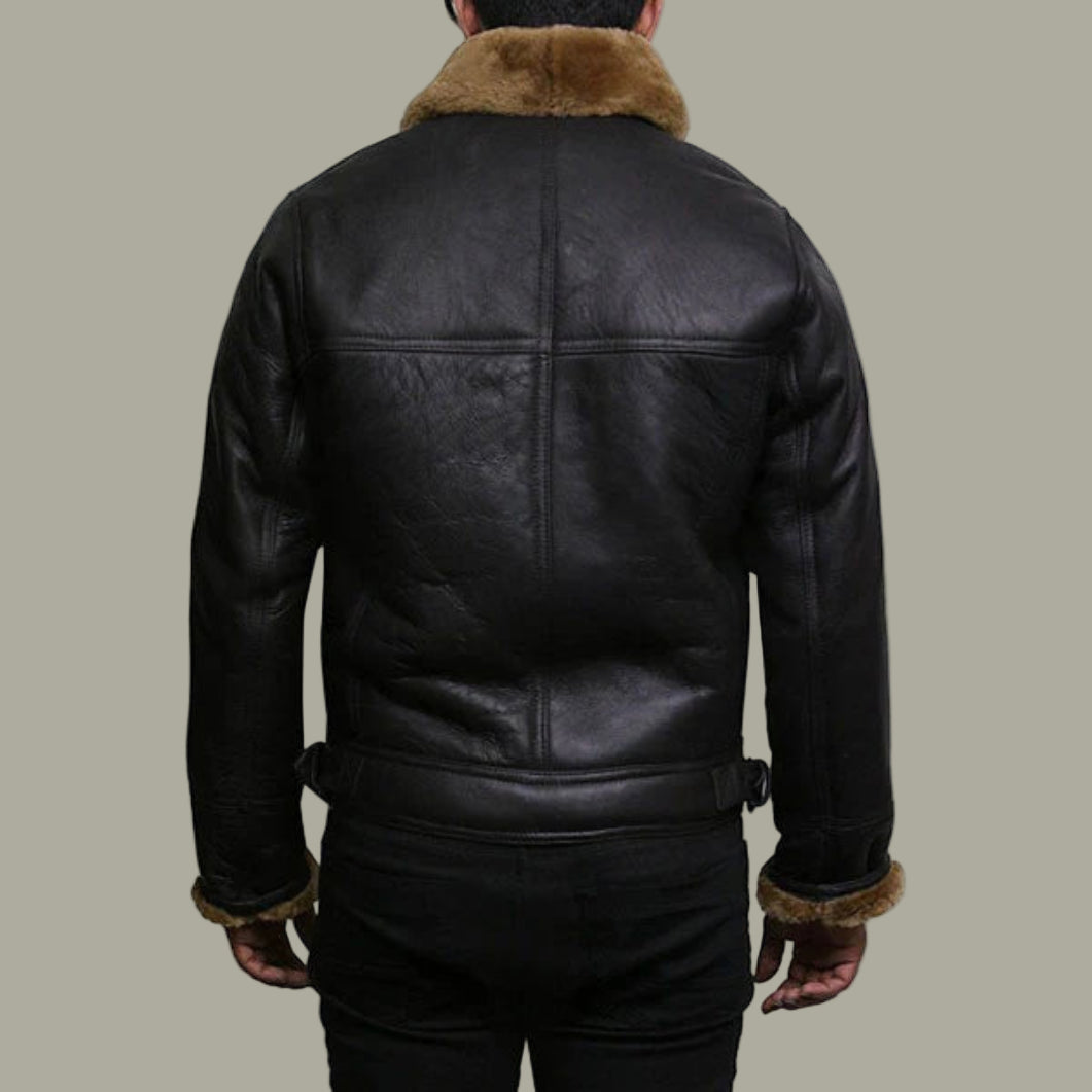 Classic B3 Sheepskin Bomber Jacket for Men – Shearling Lined